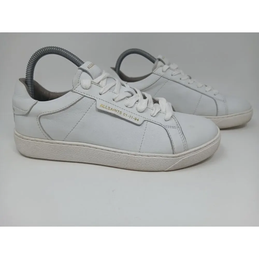 Allsaints Shana Low Top Sneakers 01-11-94 Men Size 8 Luxury Shoes Sheer WF081V